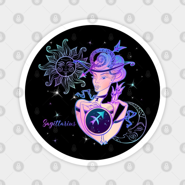 Sagittarius Astrology Horoscope Zodiac Birth Sign Gift for Women Magnet by xena